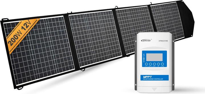 Immagine prodotto Enjoy solar Pannello solare pieghevole Helios - Set da 200W/12V (200 W, 4.50 kg)