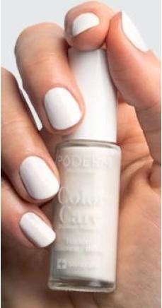 Actual product image Poderm Colour Care Tea Tree Oil Nail Polish 122 Pearl White (122 Pearl white, Colour paint)
