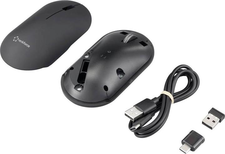 Immagine prodotto Renkforce RF-WM-200-1 Maus Kabellos, Bluetooth® Optisch Schwarz 3 Tasten 4000 (Senza fili)
