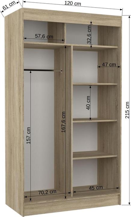 Produktbild ADRK Furniture Balton (120 x 61 x 215 cm)