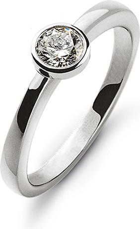 Produktbild Natsumi Schmuck Diamantring Weissgold 18K/750 0.15 ct H si (52, 750/18 K Gold)