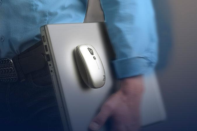Actual product image Logitech V550 Nano Cordless Notebook laser mouse, grey (Wireless)