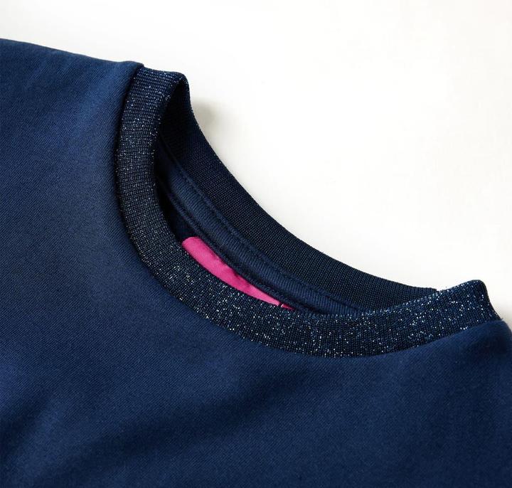 Image du produit VidaXL Robe à manches longues pour enfants Bleu marine 116,Matériau : 95 (116)