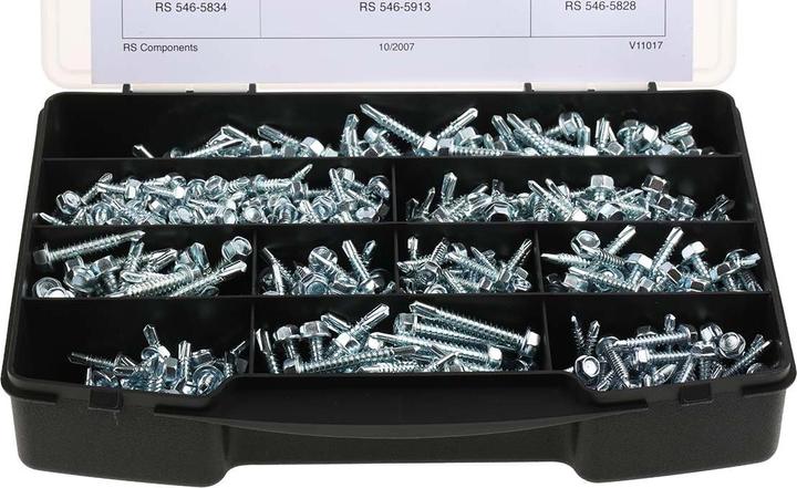 Image du produit Rs Pro Jeu de vis autotaraudeuses DIN 7504 (680 Vis par pièce)