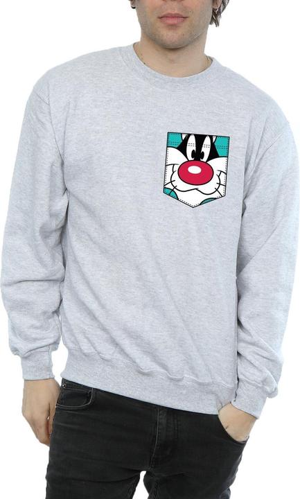 Produktbild Looney Tunes Sylvester Face Faux Pocket Sweatshirt (S)