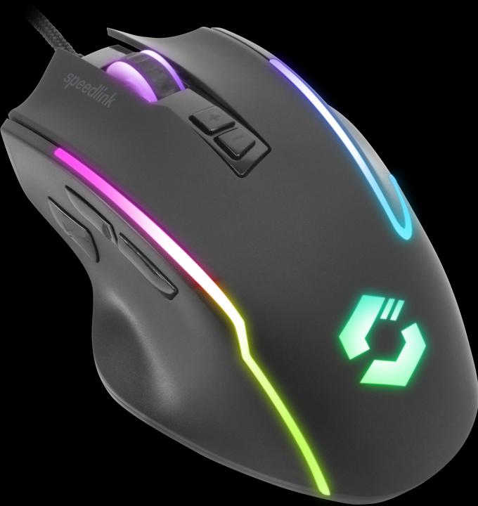 Actual product image Speedlink DECUS NX RGB Gaming Mouse, rubber-black (Cable)