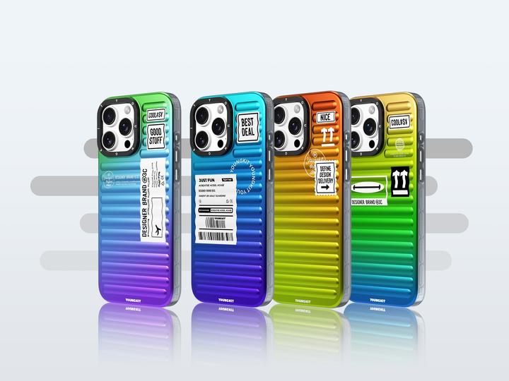 Produktbild Youngkit Hülle Glow Luggage-Inspired /violett (Apple iPhone 16 Pro Max)