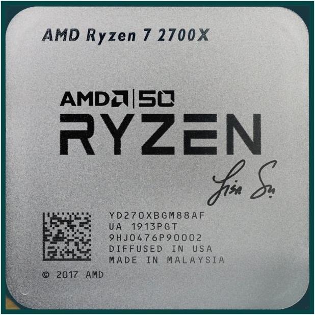 Image du produit AMD Ryzen 7 2700X 50ème Anniversaire Edition Or (AM4, 3.70 GHz, 8 -Core)