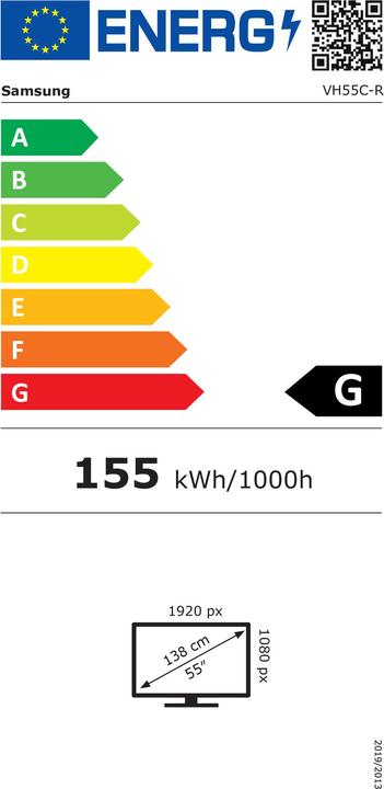 Energie-Label Samsung VideoWall (1920 x 1080 Pixel, 55")