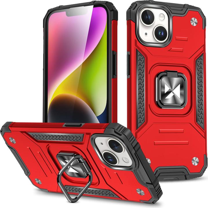 Actual product image Wozinsky Ring Armor iPhone 15 iPhone 15 Ring Armor case - red (Apple iPhone 15)