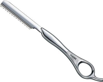 Feather Rasiermesser Original silber