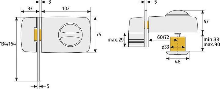 Produktbild Abus 7030 W EK Türzusatzschloss nach Codekarte