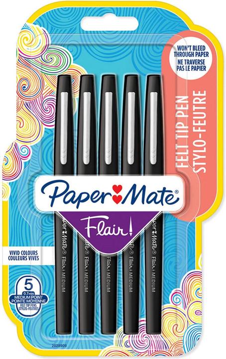 Produktbild Paper Mate Faserschreiber Flair (Schwarz, 5 x)
