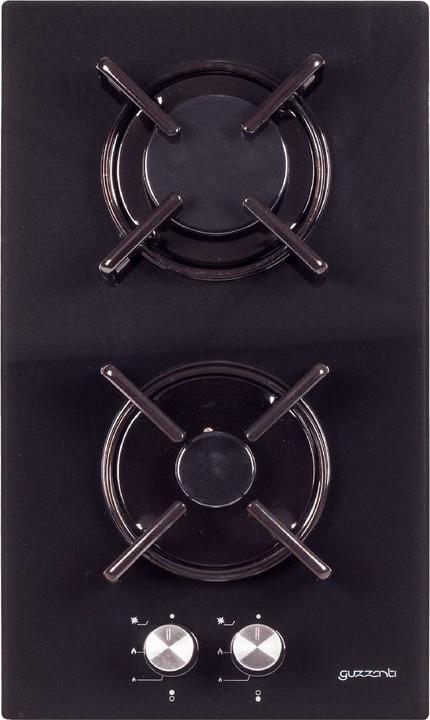 Guzzanti GZ 8202 hob Black Built-in Gas 2 zone(s)
