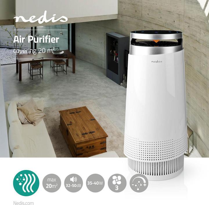 Actual product image Nedis Air purifier | suitable for space up to: 20 m² | Clean air delivery rate (CADR): 130 m³/ (20 m²)