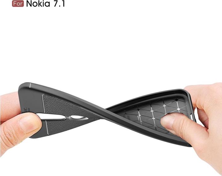 Produktbild Screenguard Nokia 7.1 Hülle Leather Design TPU Cover (Nokia 7.1)