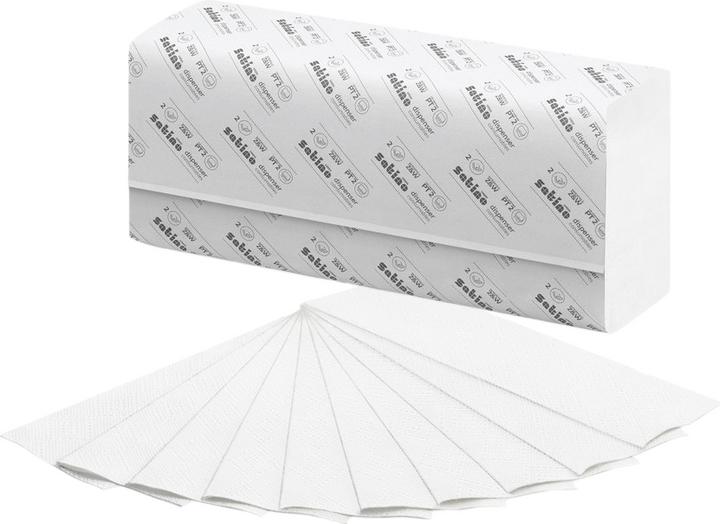 Actual product image Satino by Wepa Folded towels Premium, 2-ply. Cell. White, pack of 4000 (200 x)