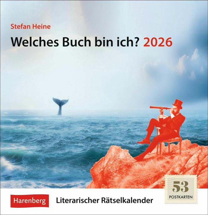 Produktbild Harenberg Welches Buch bin ich? Premium-Postkartenkalender 2026 - Literarischer Rätselkalender (Deutsch)