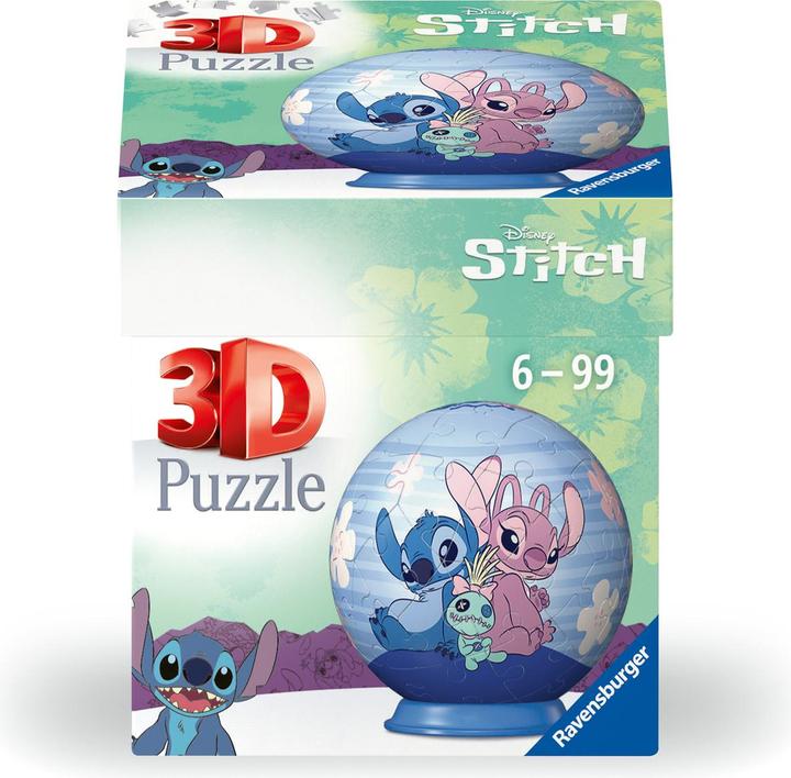 Actual product image Ravensburger 3D Puzzle 11597 - Puzzle ball Disney Angel - for big and small Stitch fans aged 6 and over (54 pieces)