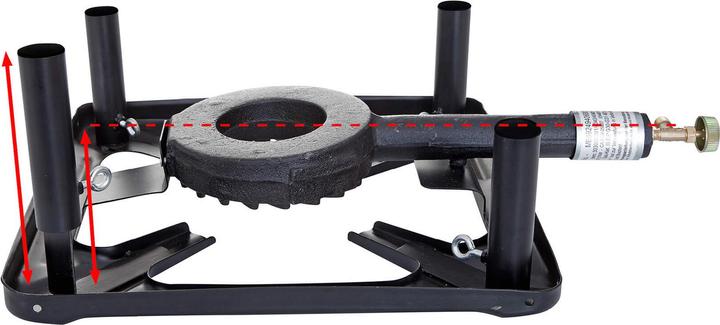 Produktbild Paella World International Hockerkocher-Set (klein) mit Stahl-Wok Ø 30 cm - mit Zündsicherung