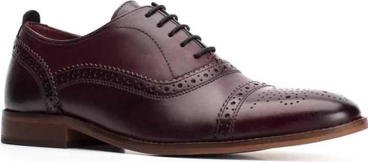 Actual product image Base London Mens Cast Washed Lace Up Leather Brogue Shoe (45)