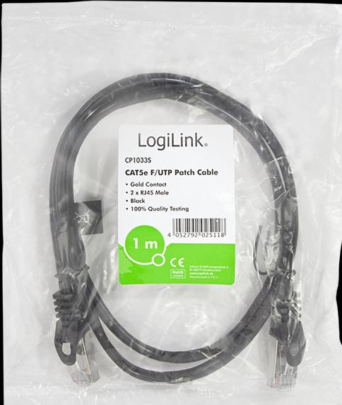 Produktbild LogiLink Netzwerkkabel (F/UTP, CAT5e, 1 m)