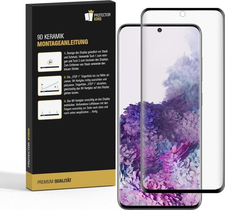 Actual product image Protectorking 3x Ceramic-Glass Full Cover HD Klar (3 Piece, Samsung Galaxy S20 Ultra)