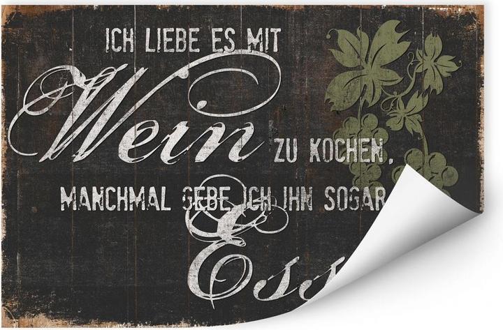Produktbild Trenddeko Ich liebe es mit Wein zu kochen (150 x 100 cm)