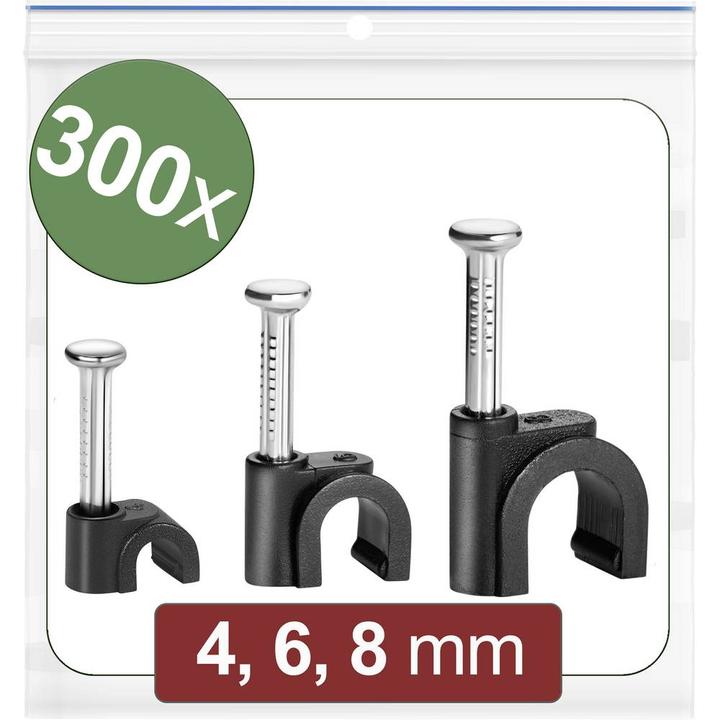 Produktbild Quadrios 24CA435 Nagelschellen 24CA435 Bündel-Ø-Bereich 2 bis 8 mm Schwarz 30