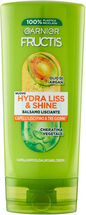 Garnier Fructis Hair Conditioner for Frizzy, Shiny Hair with Argan Oil and Plant Keratin Hydra Liss & Shine