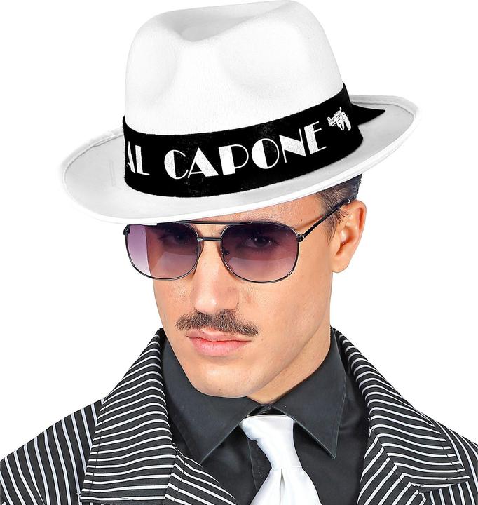 Image du produit Widmann Chapeau blanc de gangster Al Capone en feutre