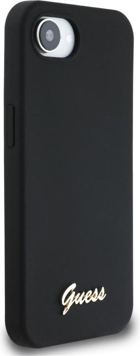 Actual product image Guess - Silicone Script Metal Logo (GUHMPSE4SMBSLK) - iPhone 16e - Black (Apple iPhone 16e)