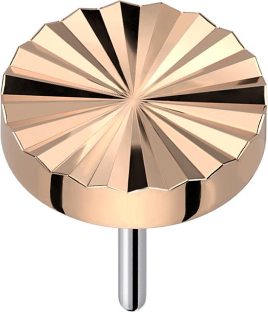 Image du produit Star Piercing Threadless diamant coupe disque rond or rose (Titane G23, sans laiton)