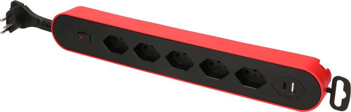 Image du produit Max Hauri Design Line avec interrupteur (5 x, Type 13, USB-A, USB-C, 2.20 m)