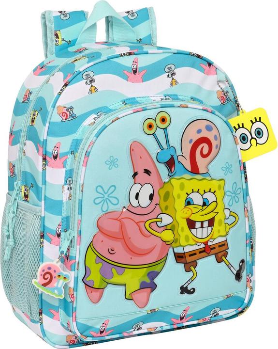 Produktbild Safta Schulrucksack Spongebob Stay positive Blau Weiss (32 x 38 x 12 cm) (12 l)