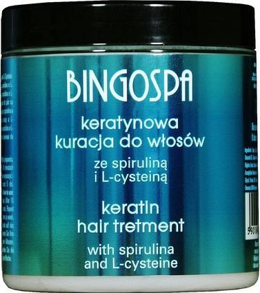 Image du produit BingoSpa Traitement à la kératine pour cheveux abîmés avec spiruline 250g