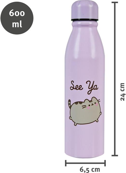 Actual product image Scooli Pusheen drinking bottle 600 ml, brown/purple (0.60 l)
