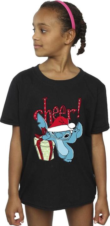 Actual product image Disney Girls Lilo And Stitch Cheer Cotton T-Shirt (104)