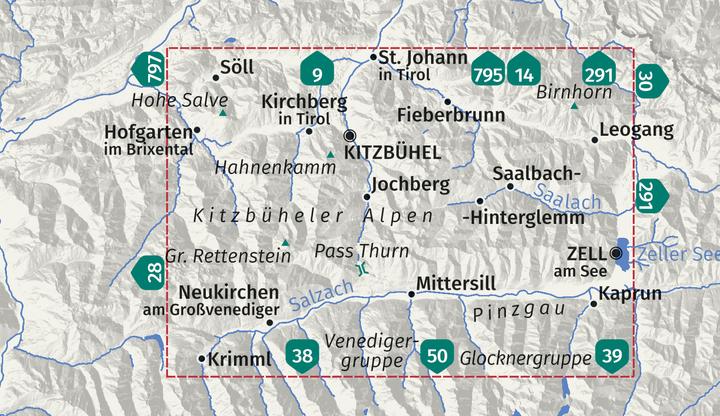 Produktbild Wanderkarte 29 Kitzbüheler Alpen 1:50.000
