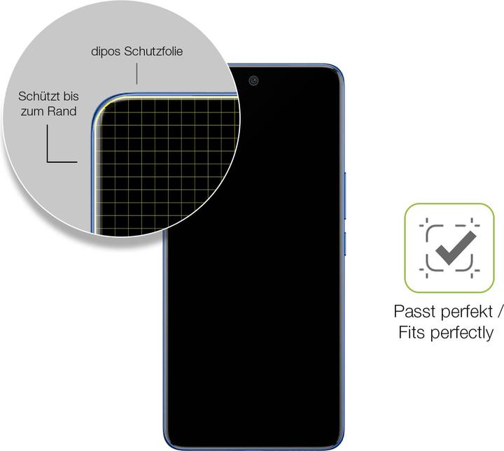 Actual product image Dipos Full Cover Screen Protector Matte (1 Piece, Vivo X50)