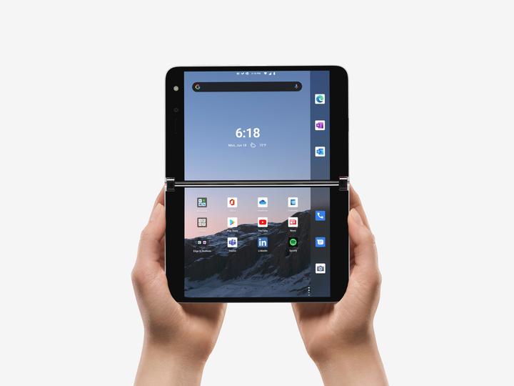 Image du produit Microsoft Surface Duo (128 Go, Glacier, 8.10", Double SIM, 11 Mpx, 4G)