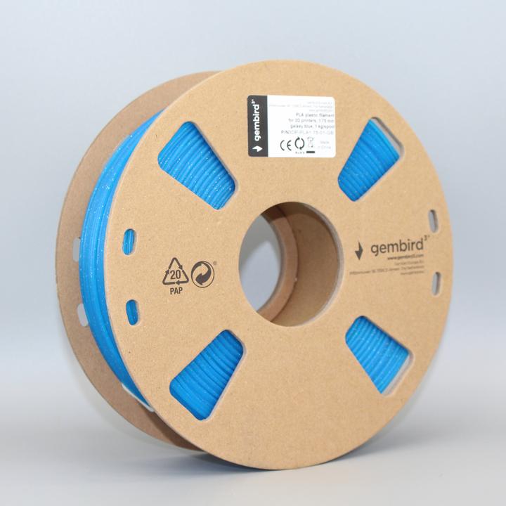 Image du produit Gembird Cassette de filaments PLA galaxy bobine étroite (PLA, 1.75 mm, 1000 g, Bleu)