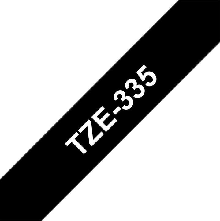 Brother TZe-335 (1.20 cm, Black, White)