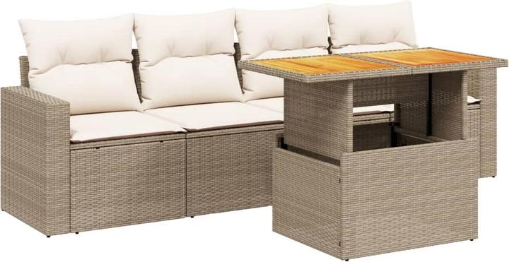 Image du produit VidaXL Meuble de jardin Canapé Salon de jardin Salon de jardin 5 pièces Beige