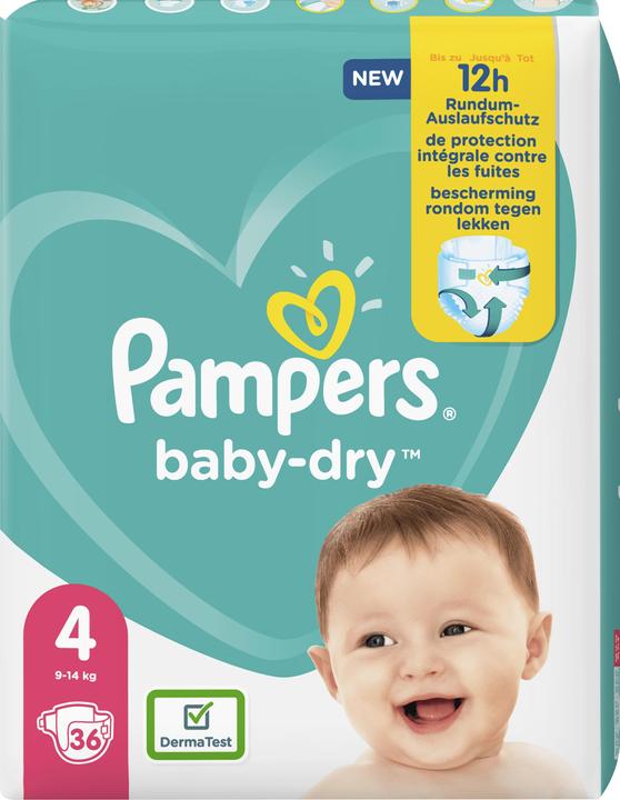 Pampers Windeln (Gr. 4, Tragepack, 36 Stück)