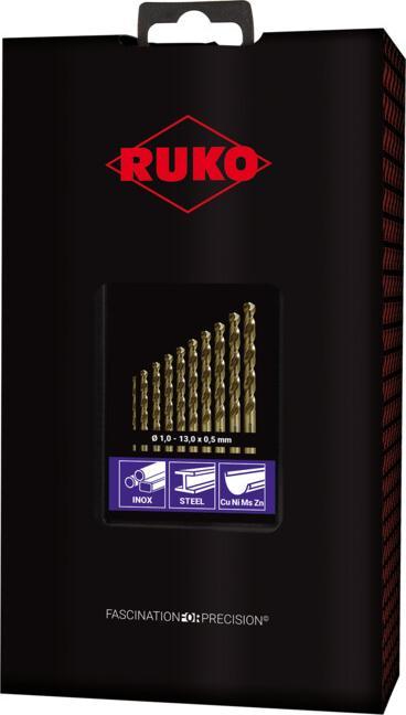 Produktbild Ruko Metall Spiralbohrer Set HSSE Co 5 25teilig DIN 338 Zylinderschaft 1 (1 mm - 13 mm x 0,5 mm)