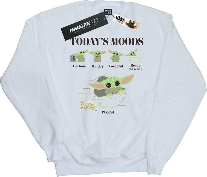 Actual product image Star Wars Mens The Mandalorian The Child Moods Sweatshirt (L)