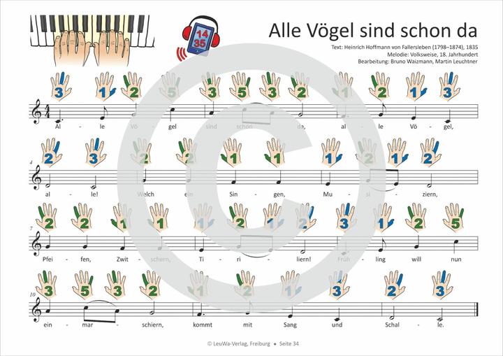 Produktbild Einfacher!-Geht-Nicht: 34 Kinderlieder BAND 1+2 für Klavier und Keyboard (+Play-Along Download (Deutsch, Martin Leuchtner, Bruno Waizmann, 2023)