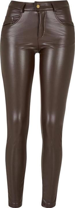 Produktbild Urban Classics Ladies Mid Waist Synthetic Leather Pants (27)