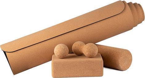 Geschenkidee 6-piece cork yoga & Pilates set, with sports bag
